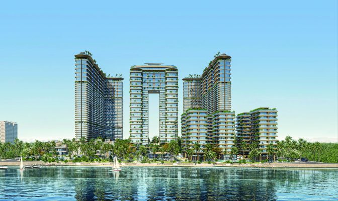 Phối cảnh tổng thể dự án Sunshine Bay Retreat Vũng Tàu với quy mô 6.000 căn hộ ven biển