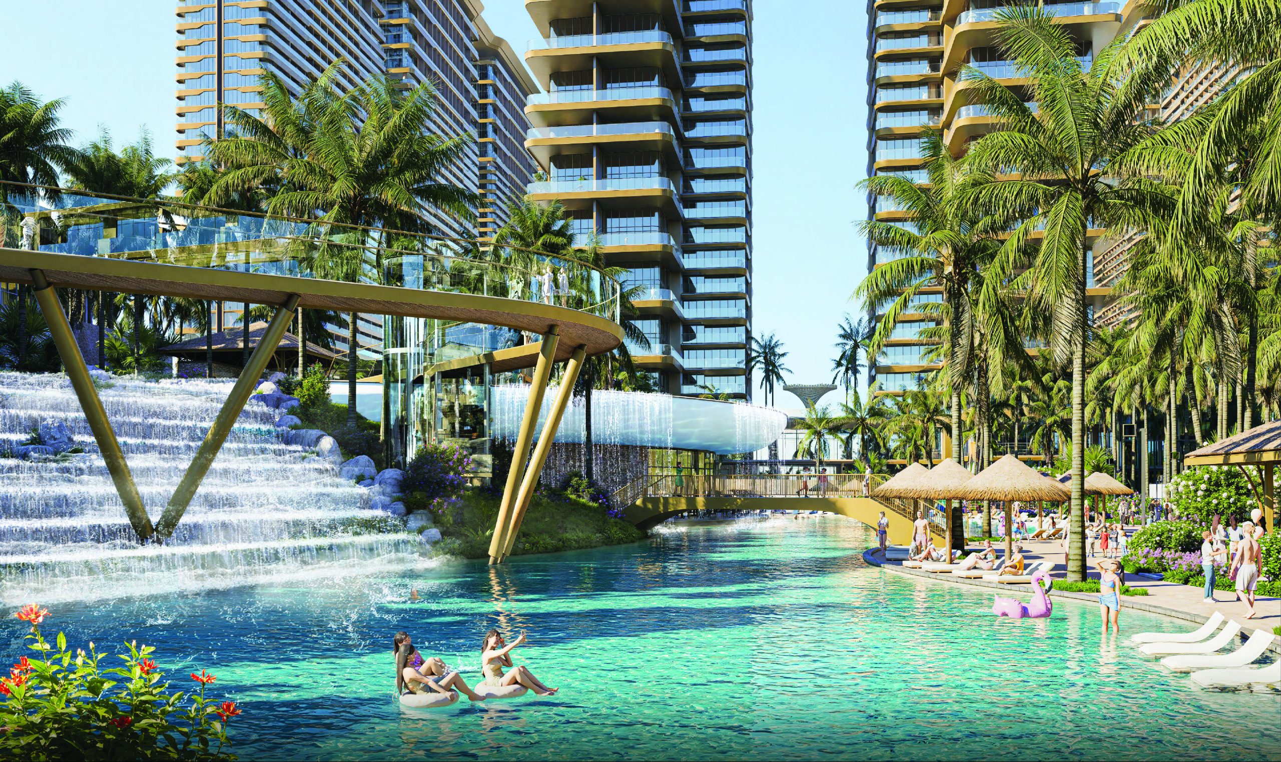Phối cảnh cầu dạo bộ trên không tại Sunshine Bay Retreat Vũng Tàu