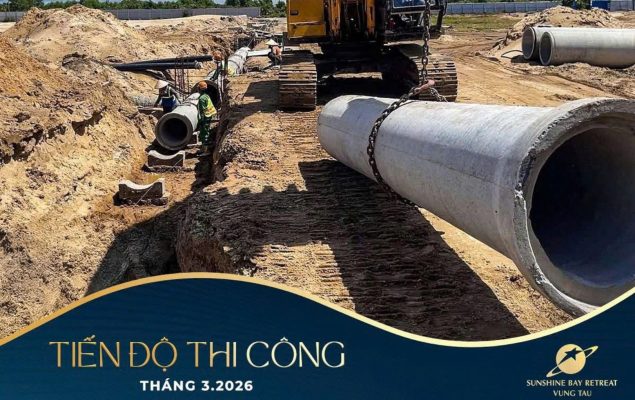 Lắp đặt hạ tầng ngầm tại dự án Sunshine Bay Retreat