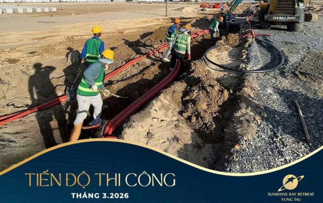 Thi công đường giao thông nội bộ Sunshine Bay Retreat