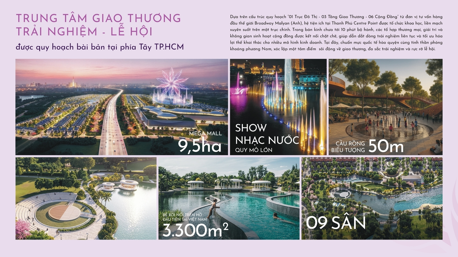 Hệ thống hồ bơi và công viên mặt nước đẳng cấp tại lõi dự án BIM Thanh Phú.