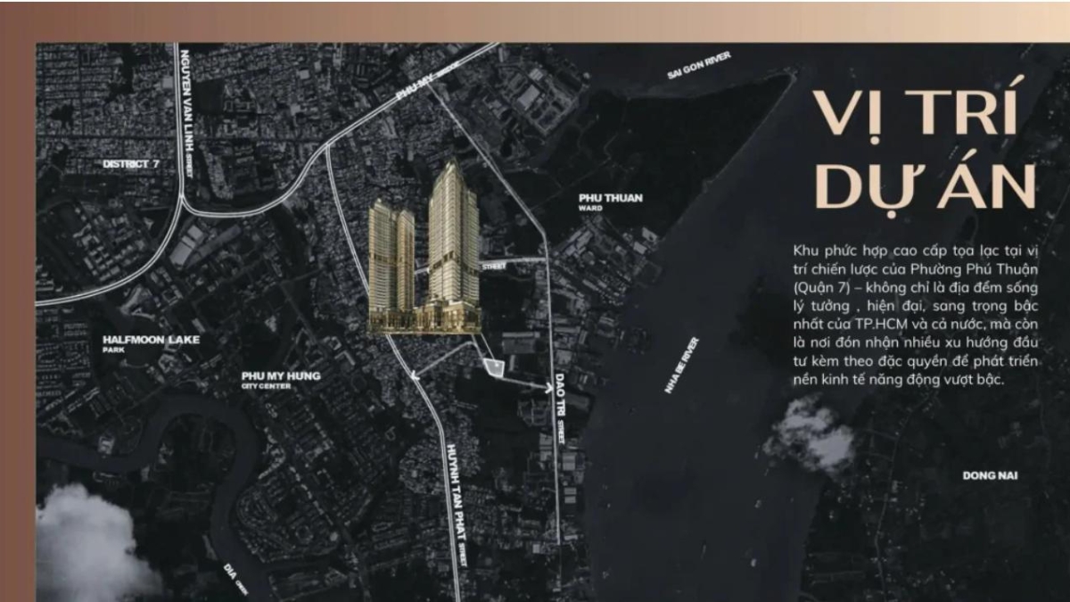 Vị trí thực tế dự án Vlasta Premier kết nối trực tiếp với cầu Thủ Thiêm 4