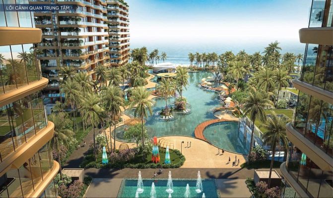 Phối cảnh dự án Sunshine Bay Retreat nhìn từ biển