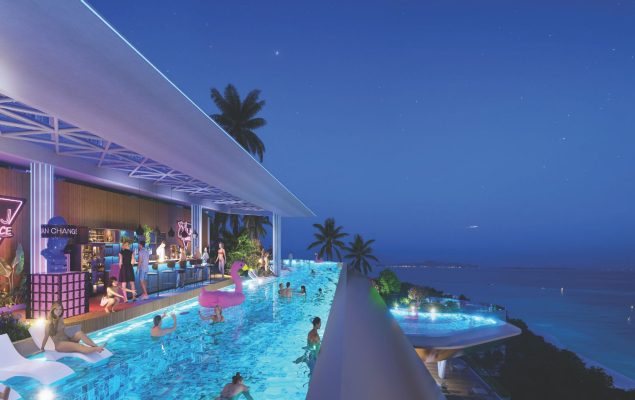 Tiện ích bể bơi vô cực sky bar đẳng cấp tại Sunshine Bay Retreat