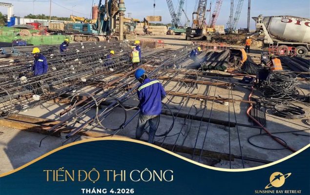 Gia công lồng thép tại chỗ Sunshine Bay Retreat