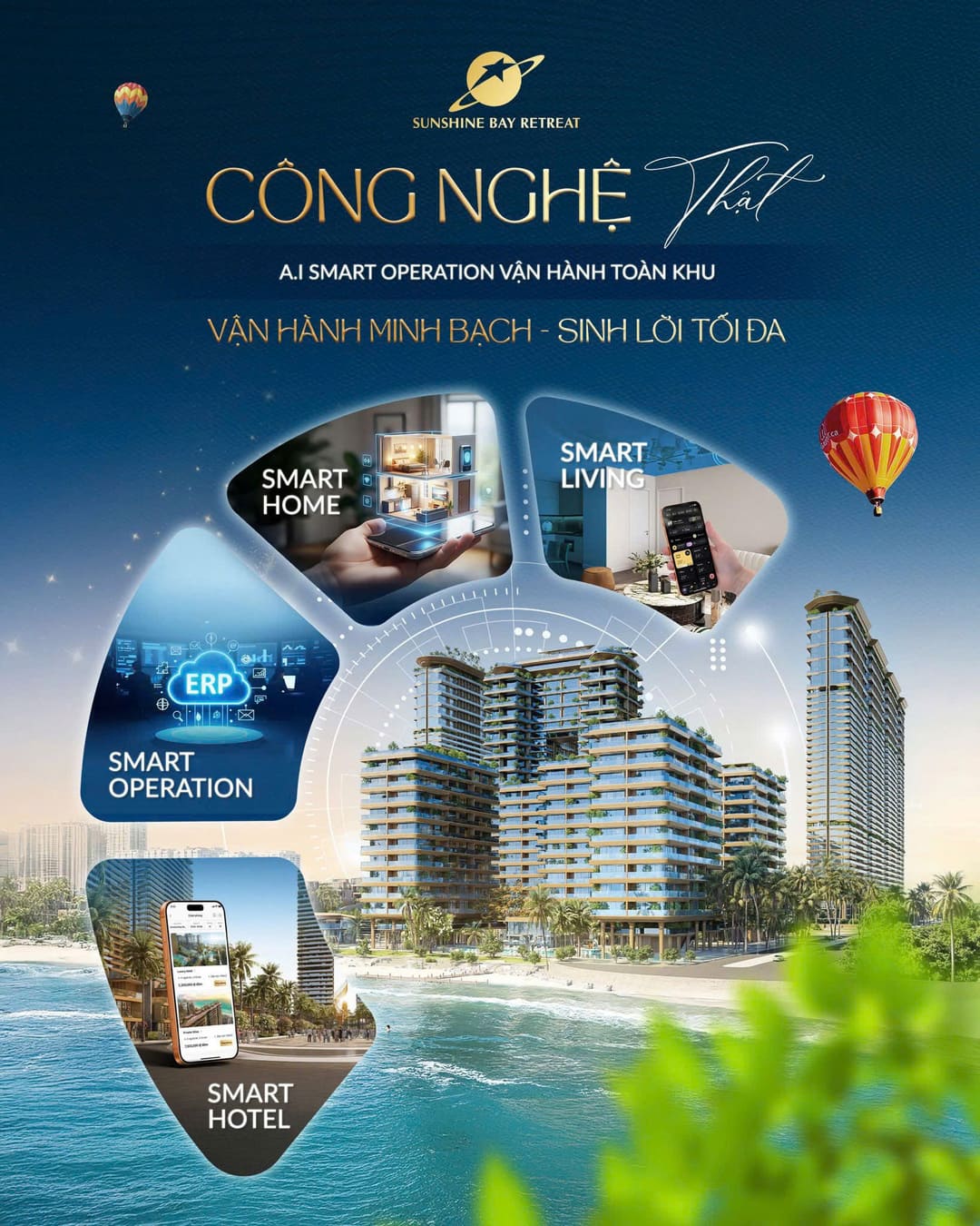 Hệ thống vận hành thông minh A.I Smart Operation tại dự án Sunshine Bay Retreat Vũng Tàu