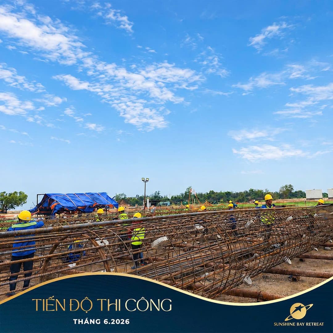 Công tác thi công cọc khoan nhồi phần móng vững chắc tại phân khu Sunshine Bay Eden