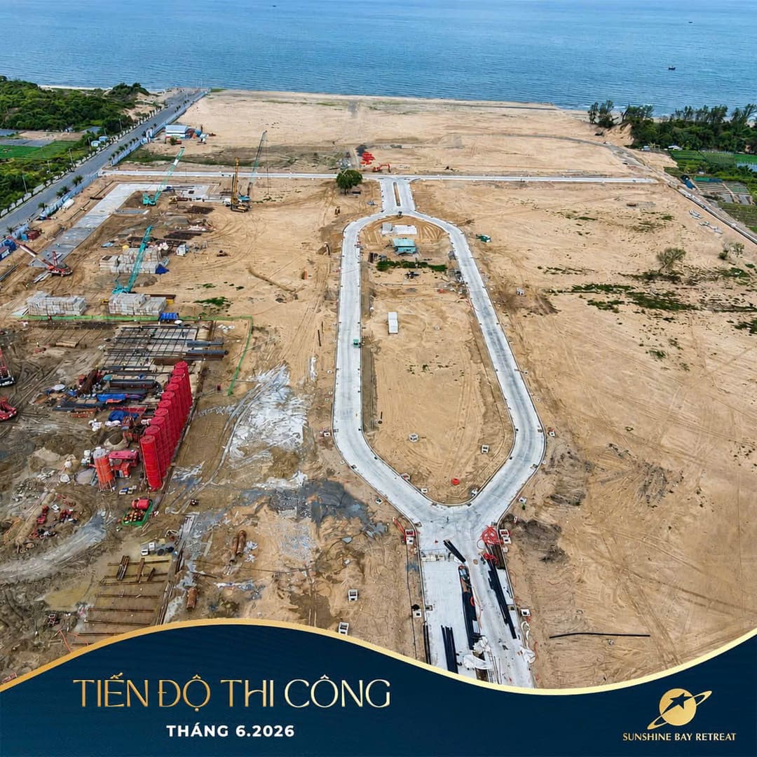 Hệ thống giao thông trục đường nội khu nhìn từ trên cao của dự án Sunshine Bay Retreat