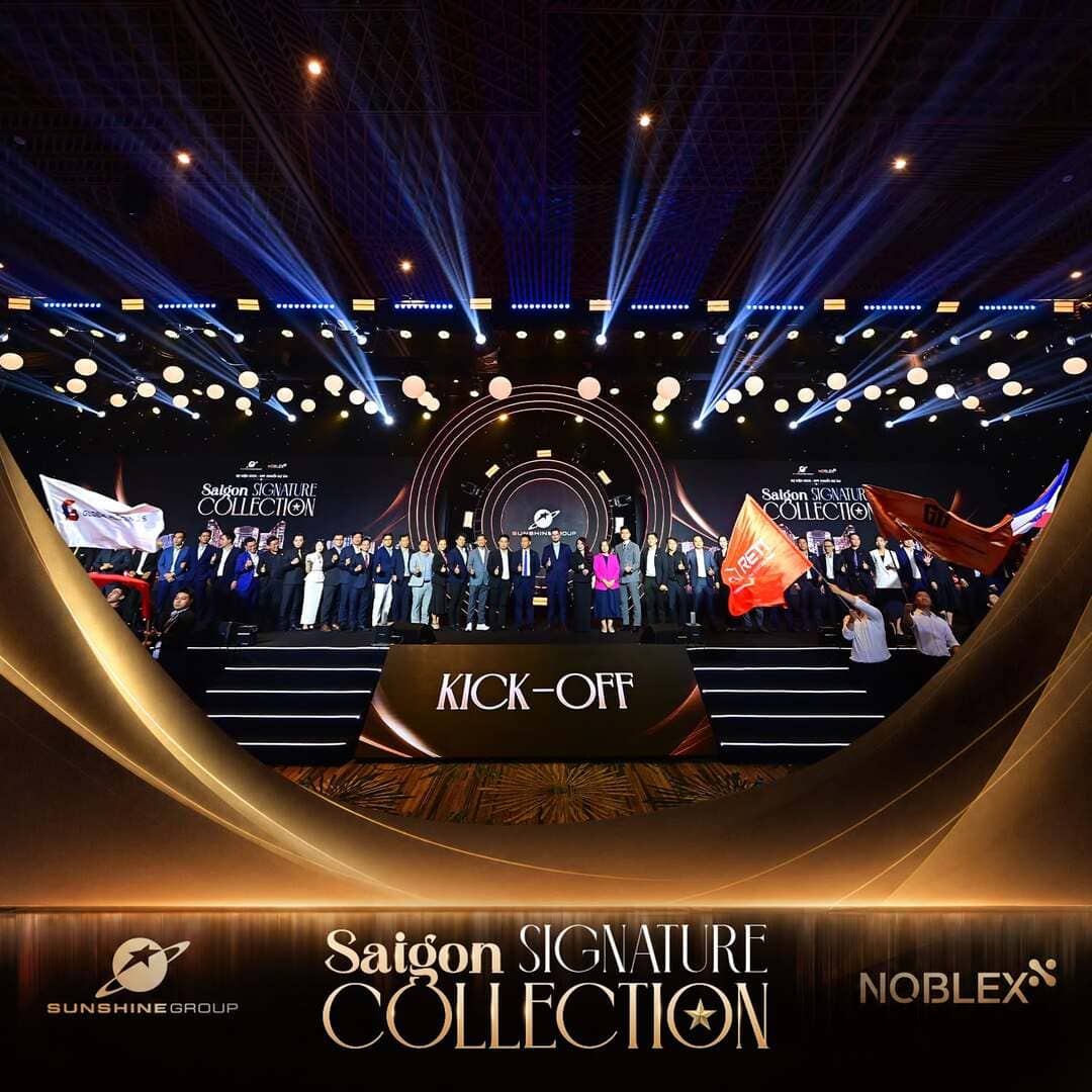 Không gian sân khấu chính rực rỡ tại lễ ra quân chuỗi dự án Saigon Signature Collection
