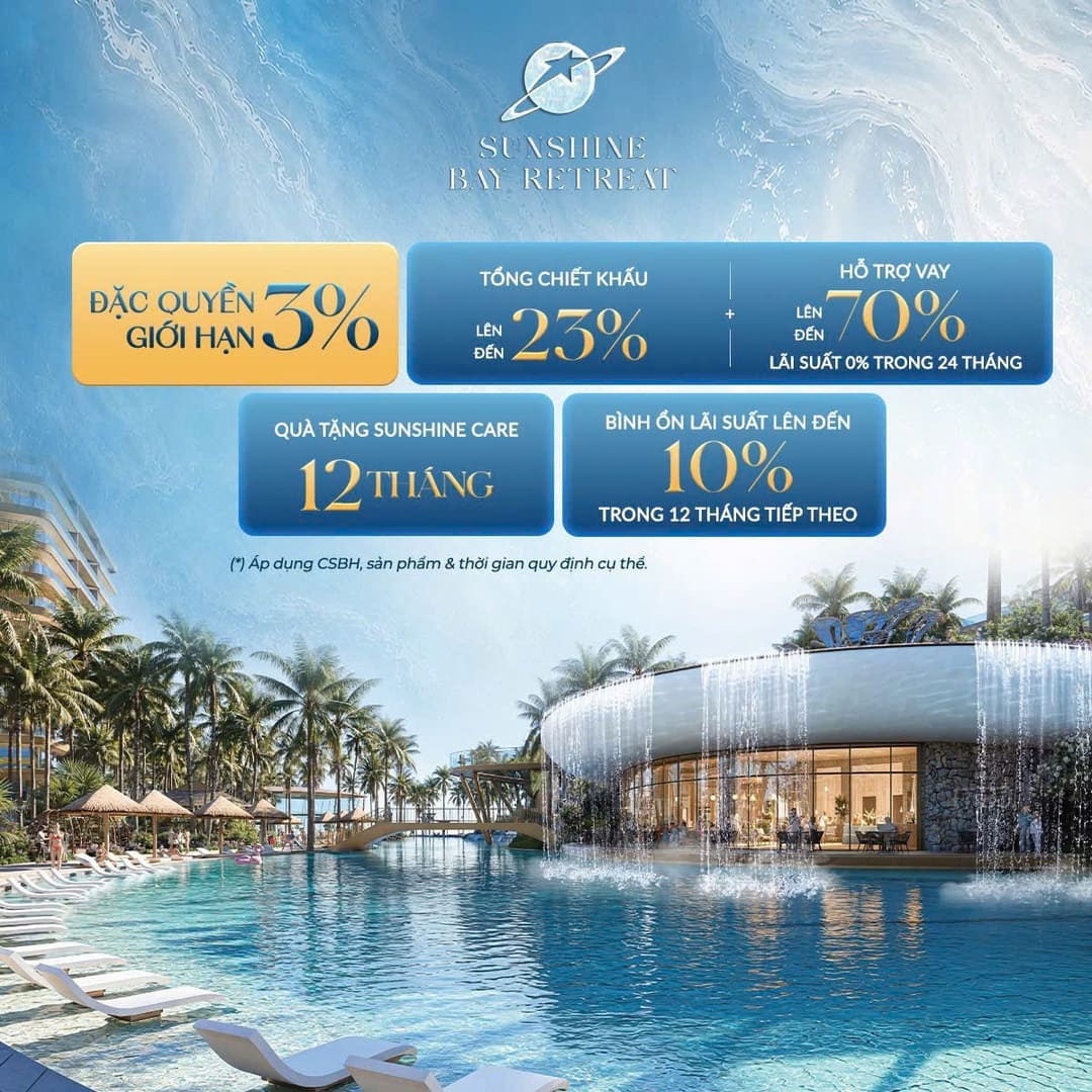 Chương trình ưu đãi đặc quyền dành riêng cho khách hàng sở hữu sớm căn hộ biển Sunshine Bay