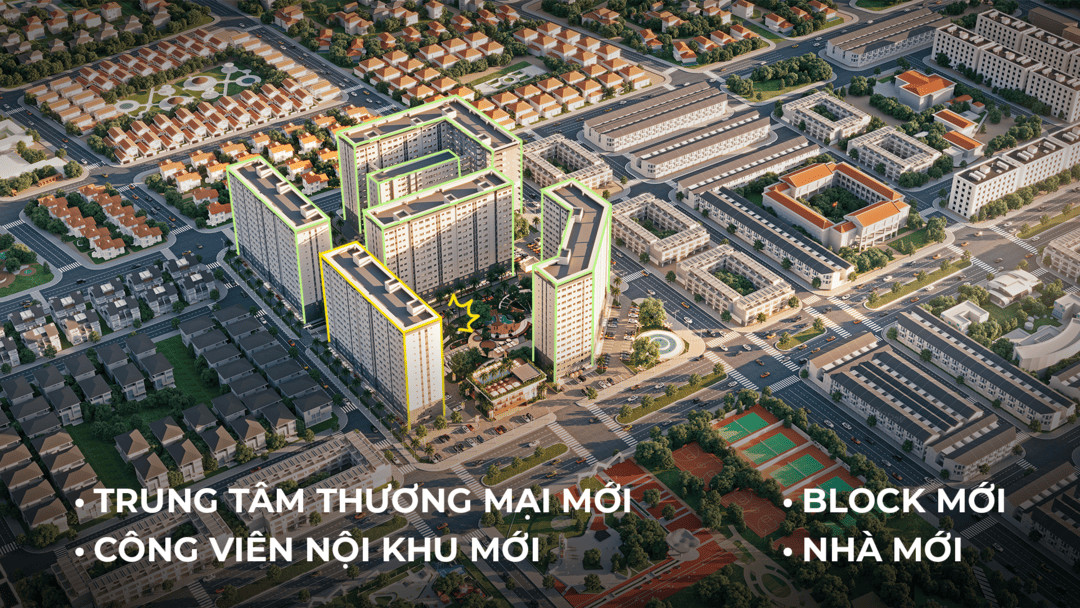 Tiện ích ngoại khu và không gian xanh tại khu đô thị Vĩnh Lộc Bình Tân
