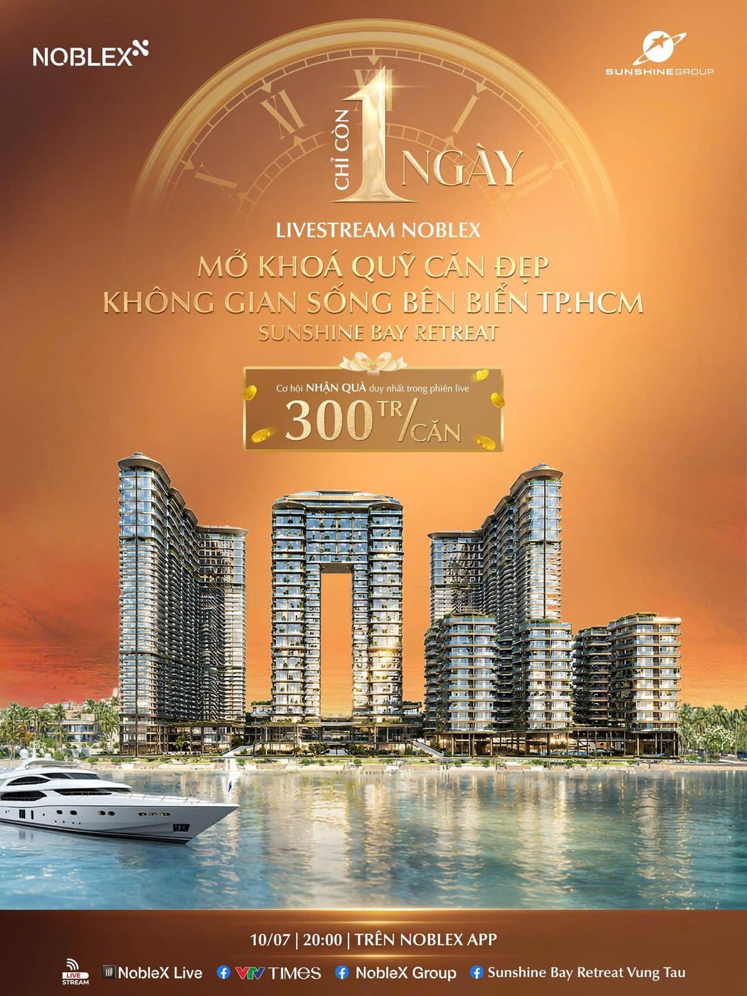 Phiên đại livestream số hóa công bố quỹ căn dự án Sunshine Bay Retreat độc quyền trên kênh VTV