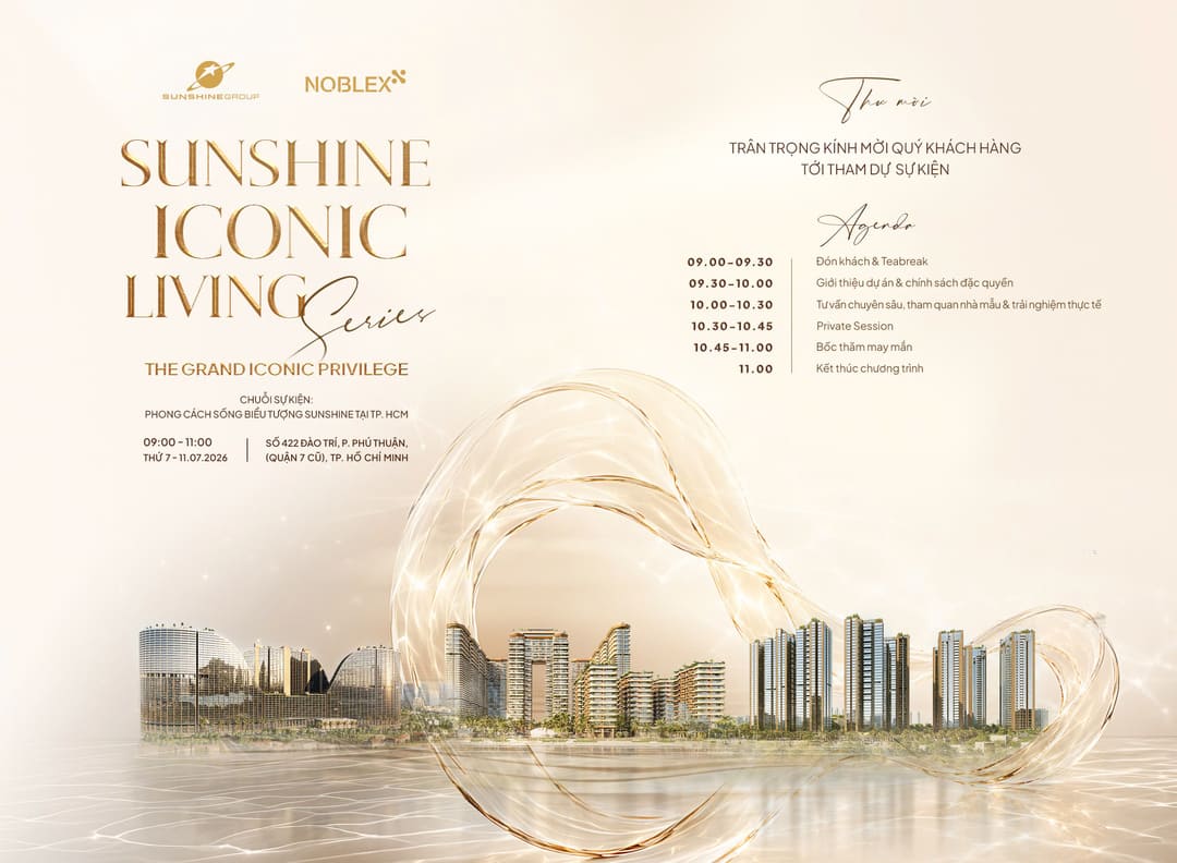 Không gian sang trọng tại chuỗi sự kiện Sunshine Iconic Living Series ngày 11 tháng 7 năm 2026