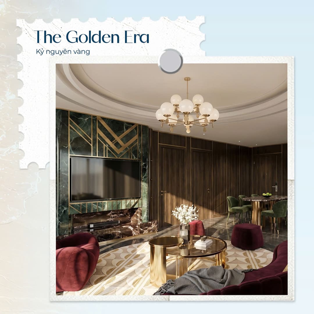Vẻ đẹp lộng lẫy của nội thất mang phong cách kiến trúc hoàng gia The Golden Era tại tháp căn hộ Eden