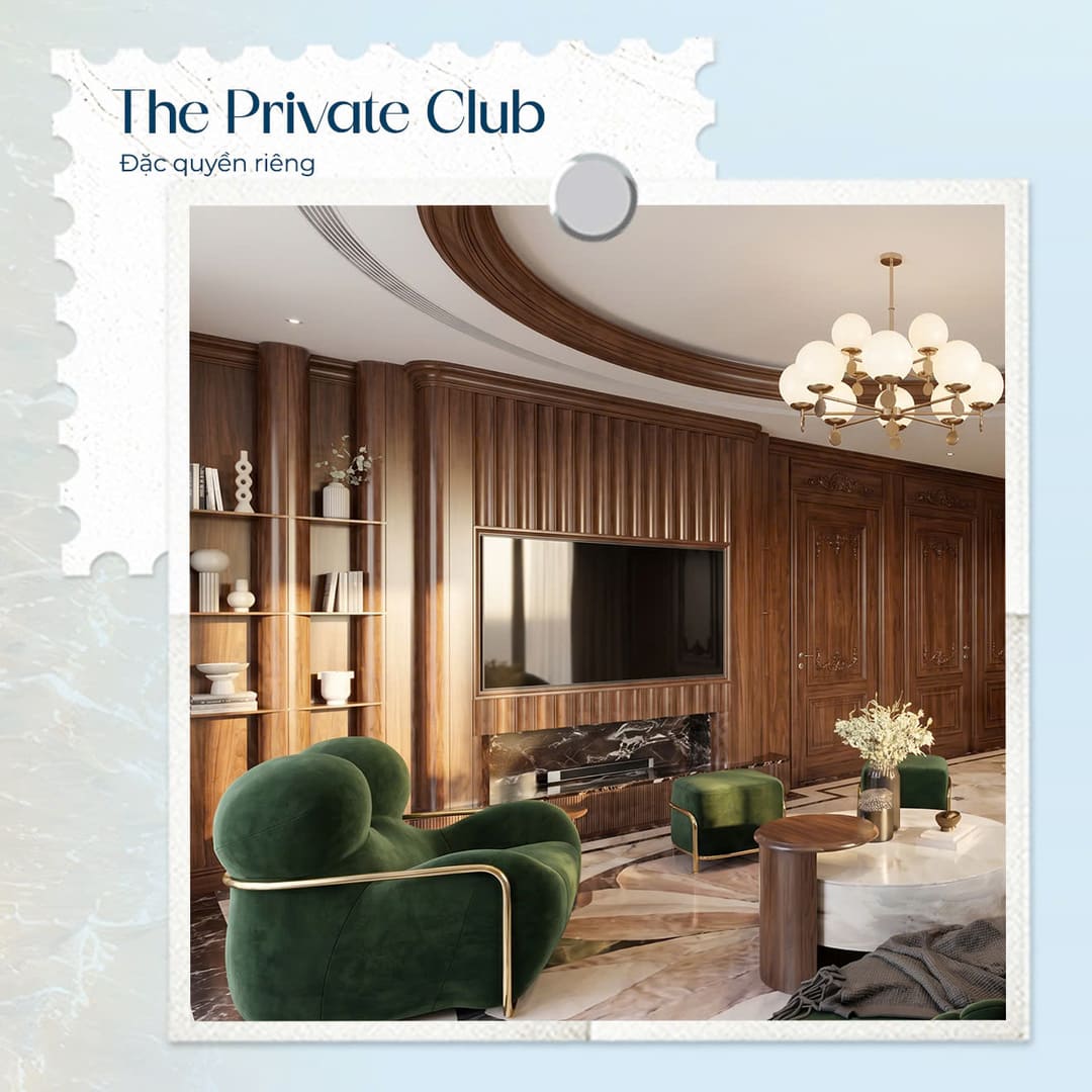 Không gian thượng lưu đẳng cấp bảo mật cao phong cách The Private Club căn hộ tháp Eden