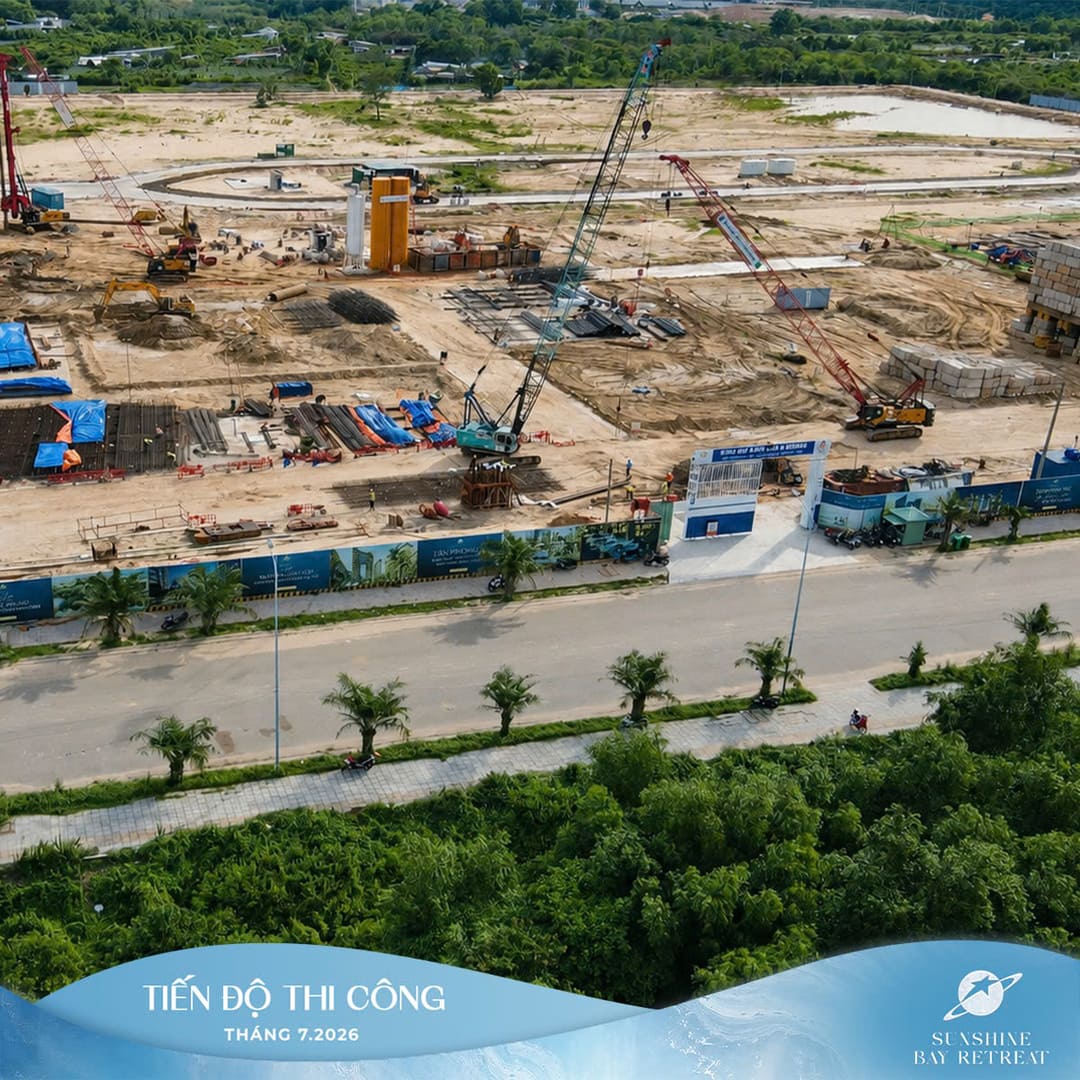 Hạ tầng giao thông nội khu Sunshine Bay Retreat đang được đồng bộ nhanh chóng
